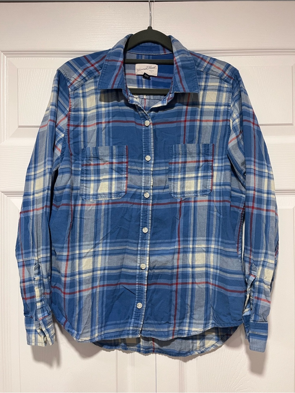 Universal Thread Blue Plaid Button-Down Shirt